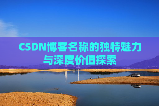CSDN博客名称的独特魅力与深度价值探索